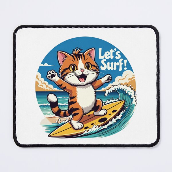 Item preview, Retro cat surfing designed and sold by UrbanView.