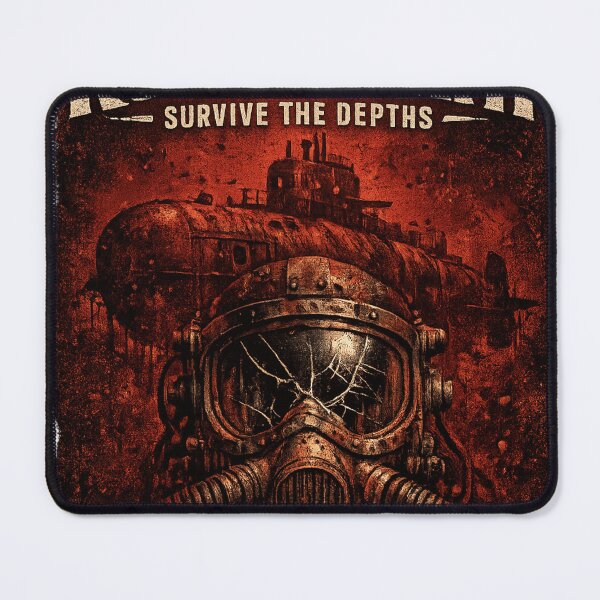 Item preview, Rust Breath – Survive The Depths | Dark Deep Sea Horror Artwork designed and sold by LatestDesign95.