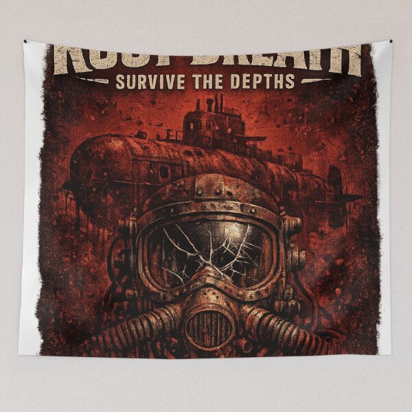 Item preview, Rust Breath – Survive The Depths | Dark Deep Sea Horror Artwork designed and sold by LatestDesign95.