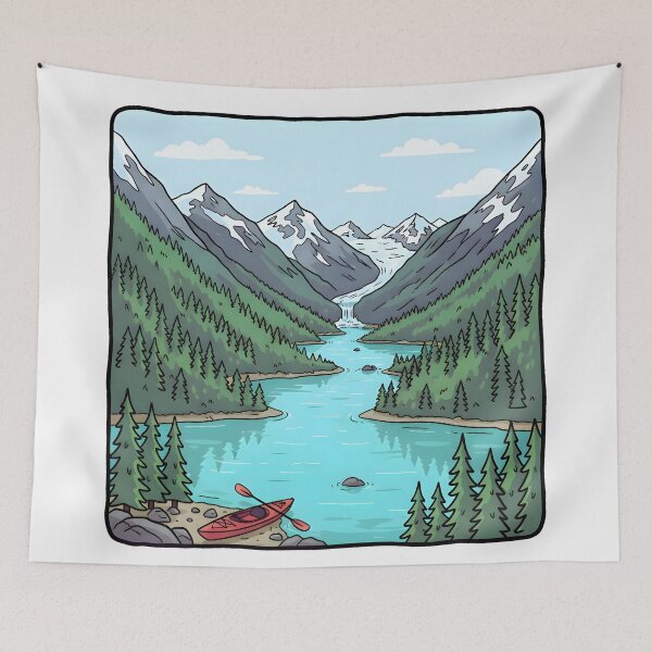 Item preview, Joffre Lakes British Columbia Canada Cute Colorful Landscape  designed and sold by HowToCanadian.