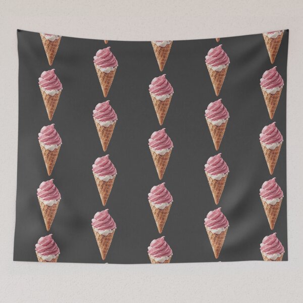 Item preview, Pink and white ice cream cone designed and sold by MendaciousMina.