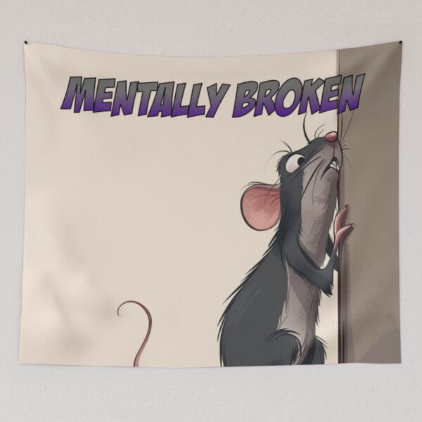 Item preview, Street Mouse Soft Chaos Collection – Mentally Broken Dark Humor  Rat Meme designed and sold by MiraLumeStudio.