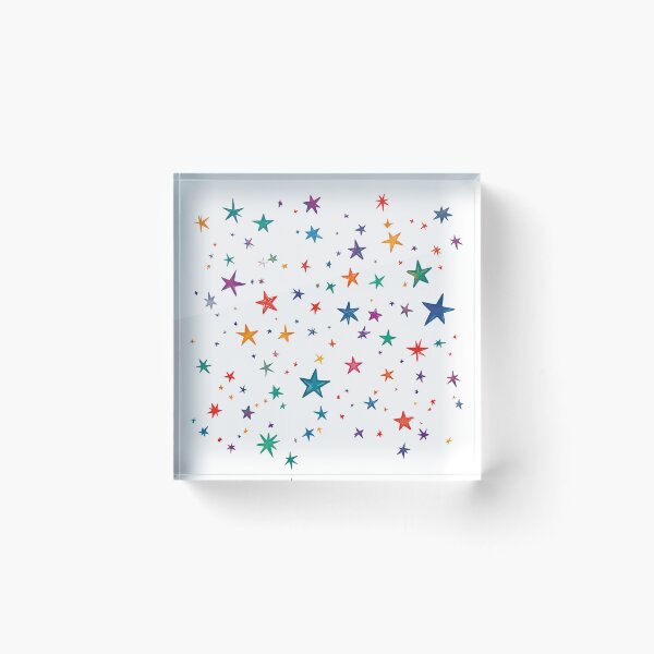 Item preview, Rainbow Star Explosion Saint Valentine's Day - Cute Kawaii Cosmic Sparkle Art Print designed and sold by DesignArtist.ia.