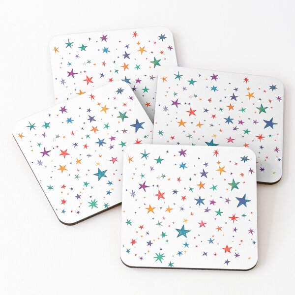 Item preview, Rainbow Star Explosion Saint Valentine's Day - Cute Kawaii Cosmic Sparkle Art Print designed and sold by DesignArtist.ia.