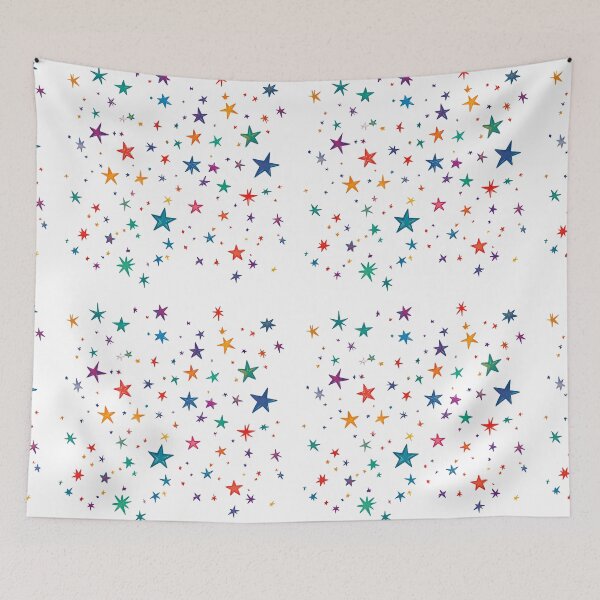 Item preview, Rainbow Star Explosion Saint Valentine's Day - Cute Kawaii Cosmic Sparkle Art Print designed and sold by DesignArtist.ia.