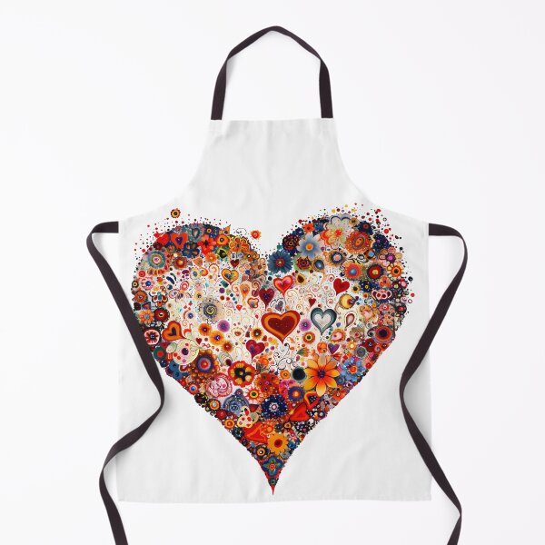 Item preview, Maximalist Psychedelic Heart Saint Valentine's Day - Vibrant Doodle Flower Love Art Print designed and sold by DesignArtist.ia.