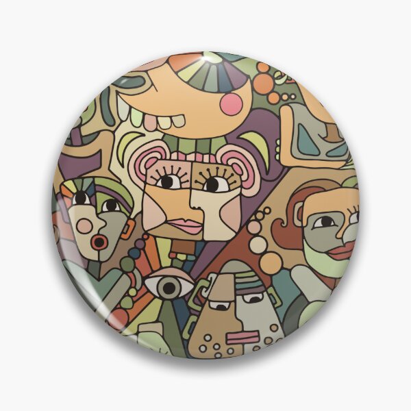 Item preview, Colorful Silly Faces designed and sold by Unhinged Heather.