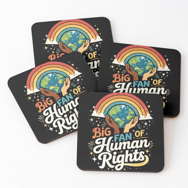 Item preview, Big Fan Of Human Rights - Retro 70s Earth & Rainbow Activism designed and sold by WavesStation.