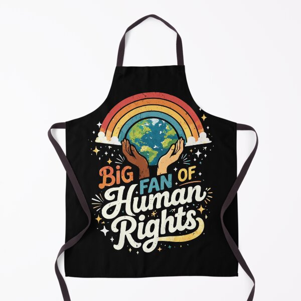 Item preview, Big Fan Of Human Rights - Retro 70s Earth & Rainbow Activism designed and sold by WavesStation.