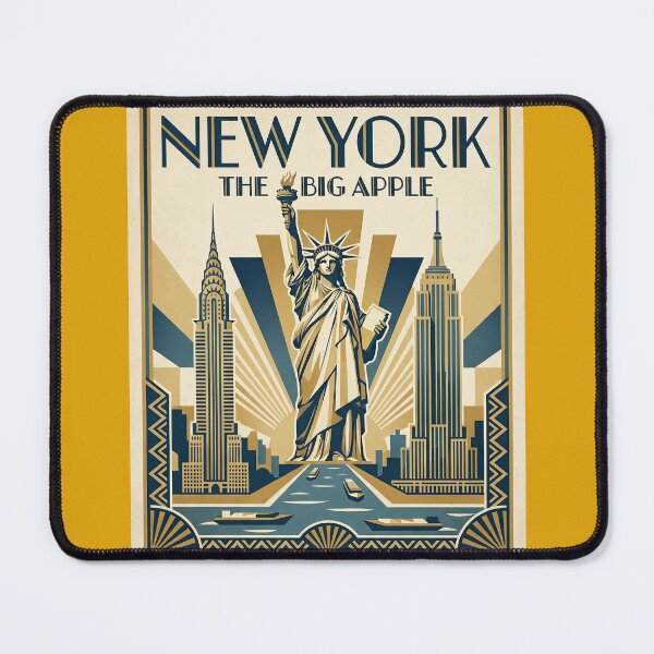 Item preview, Art Deco New York Big Apple designed and sold by BrickByDream.