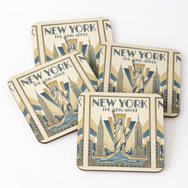 Item preview, Art Deco New York Big Apple  designed and sold by BrickByDream.