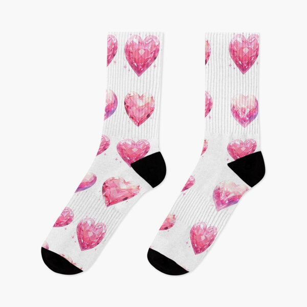 Item preview, Mini Pink Diamond Crystal hearts sticker pack designed and sold by MendaciousMina.