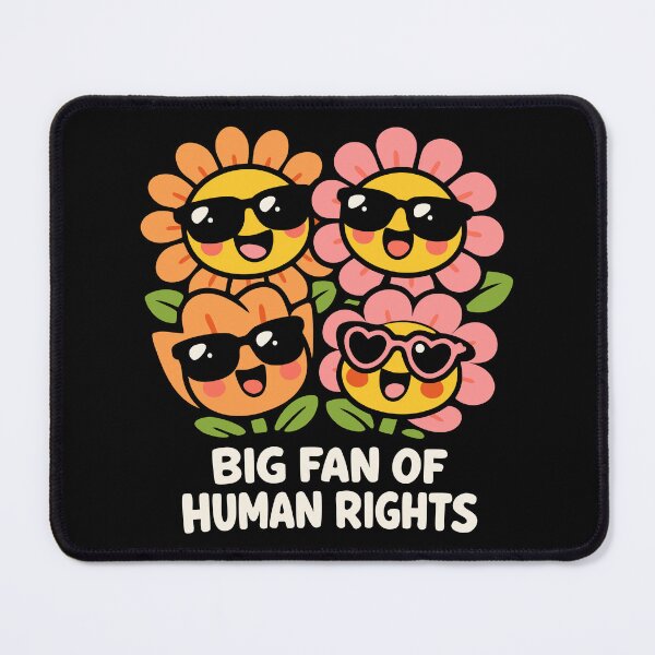 Item preview, Big Fan of Human Rights - Kawaii Retro Flower Power designed and sold by WavesStation.