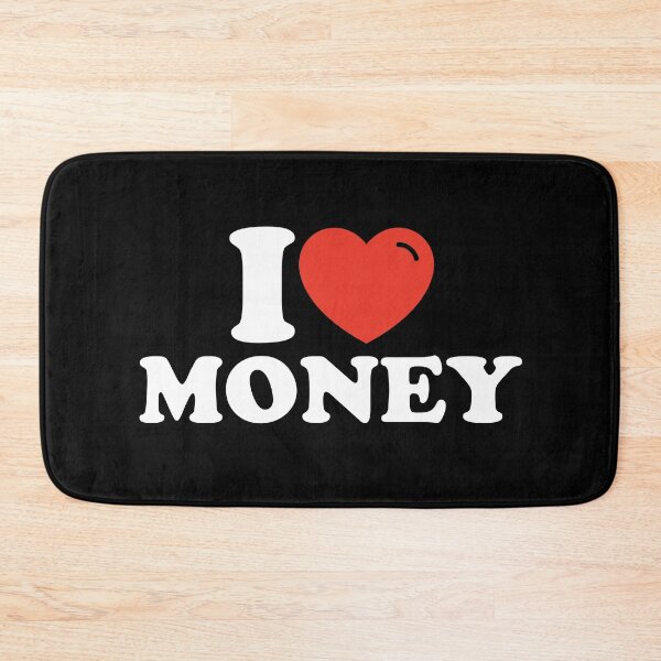 Item preview, I Love Money - Funny Bold Heart Statement designed and sold by Shape Snip Studio.