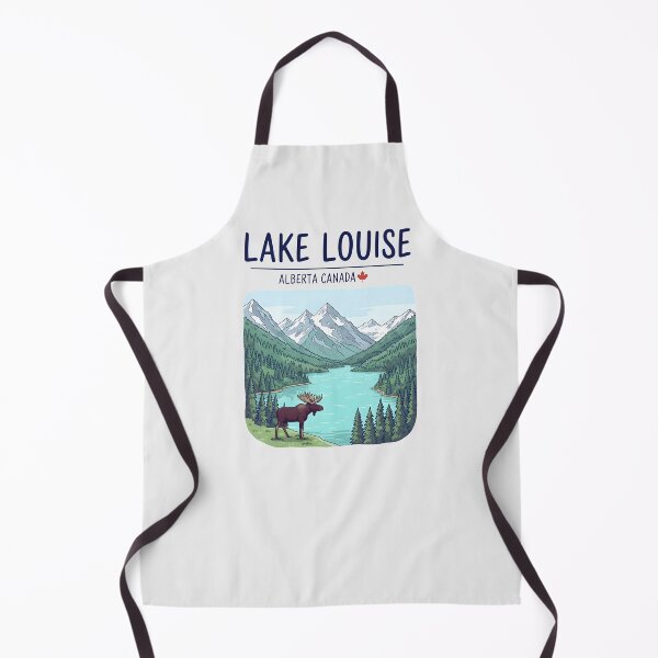 Item preview, Lake Louise Alberta Canada Cute Colorful Landscape Moose designed and sold by HowToCanadian.