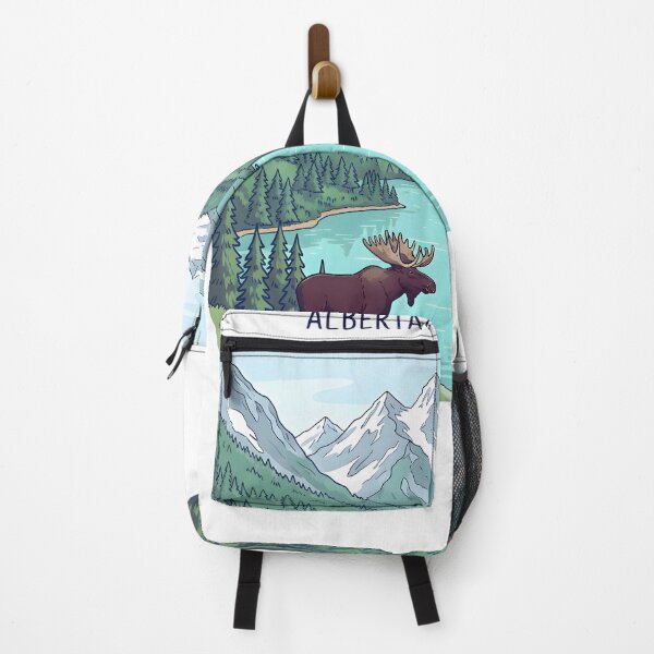 Item preview, Lake Louise Alberta Canada Cute Colorful Landscape Moose designed and sold by HowToCanadian.