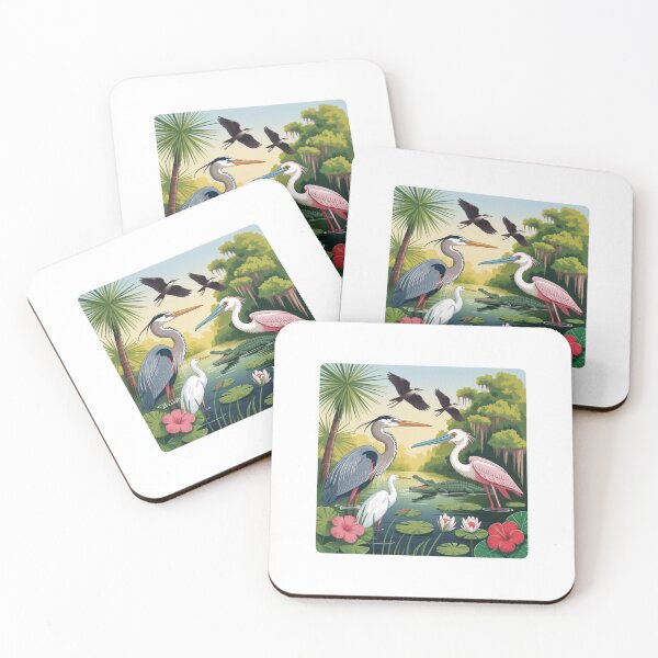 Item preview, Central Florida Wildlife & Hibiscus – Nature T‑Shirt Design designed and sold by Goodvibemini.