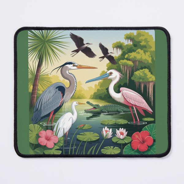 Item preview, Central Florida Wildlife & Hibiscus – Nature T‑Shirt Design designed and sold by Goodvibemini.