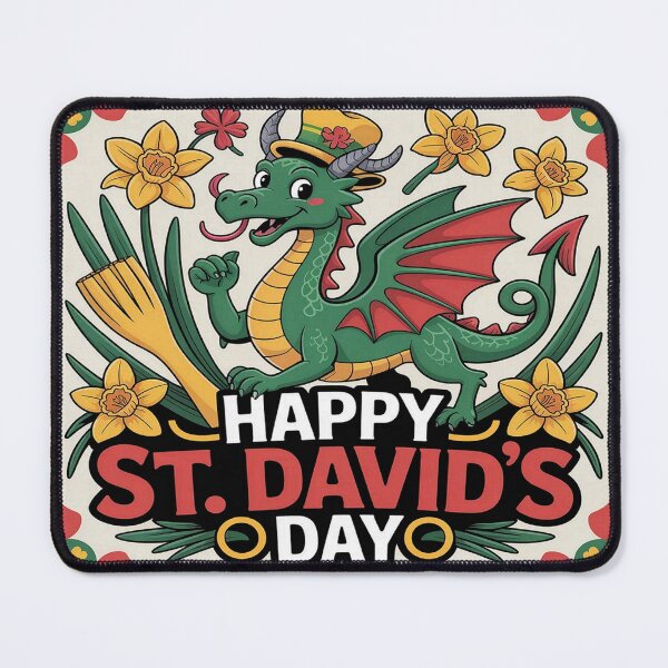 Item preview, Happy St. David's Day Cute Green Dragon – Welsh Daffodil Celebration designed and sold by Midnight Veil Designs.