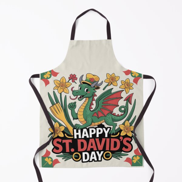 Item preview, Happy St. David's Day Cute Green Dragon – Welsh Daffodil Celebration designed and sold by Midnight Veil Designs.