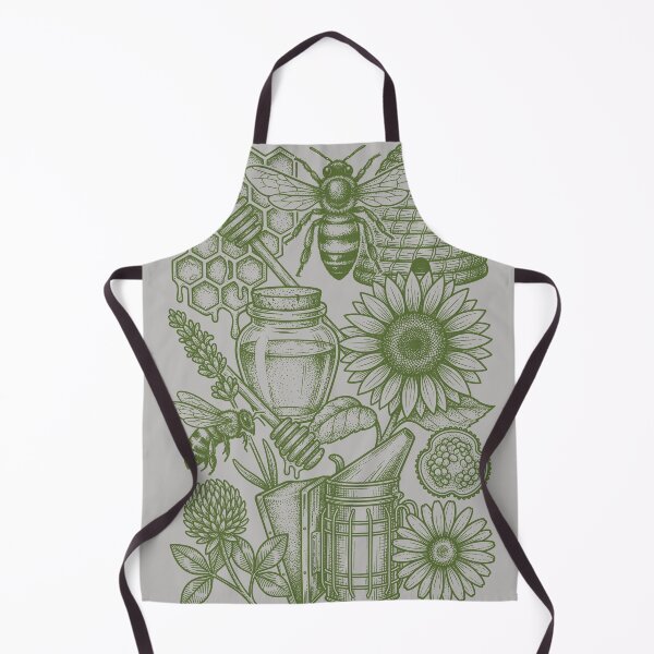 Item preview, Sage Green Botanical Bee - Vintage Herbology Chart designed and sold by DigitalGlade.