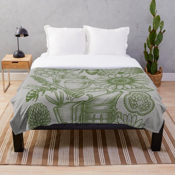 Item preview, Abeja botánica verde salvia - Cuadro de herbología vintage designed and sold by DigitalGlade.
