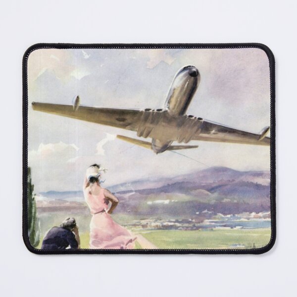 Item preview, De HAVILLAND DH106 COMET vintage aviation art poster designed and sold by PilotandPlane.