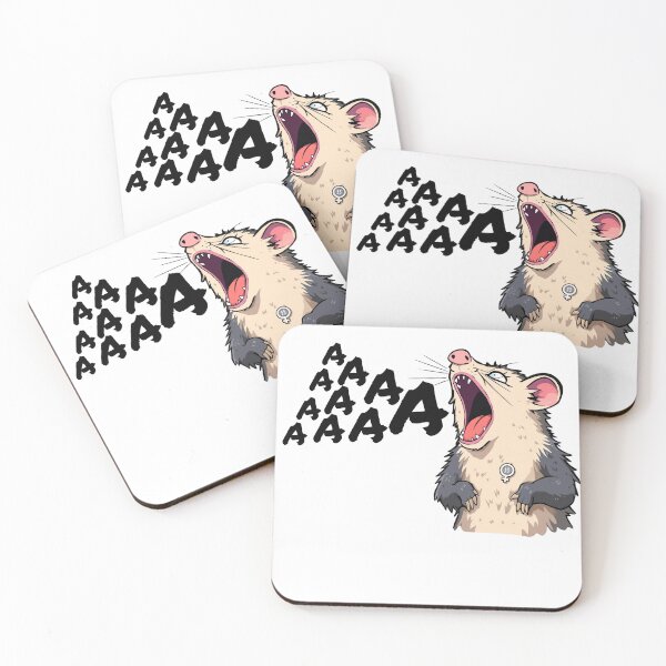 Item preview, Screaming Opossum Feminist - Chaotic Feral Energy designed and sold by TobiasLogic.