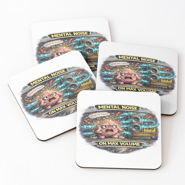 Item preview, Mental Noise on Max Volume Funny Anxiety Overthinking Meme designed and sold by FeralMindStudio.