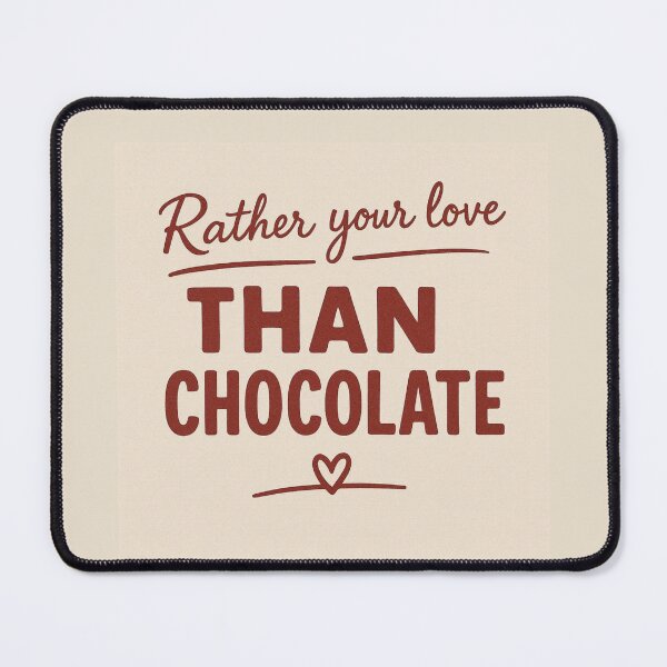 Item preview, Rather Your Love Than Chocolate beige TTM designed and sold by Capri Valentine Bootik.