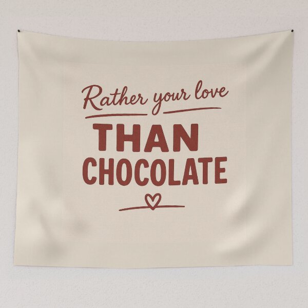 Item preview, Rather Your Love Than Chocolate beige TTM designed and sold by Capri Valentine Bootik.