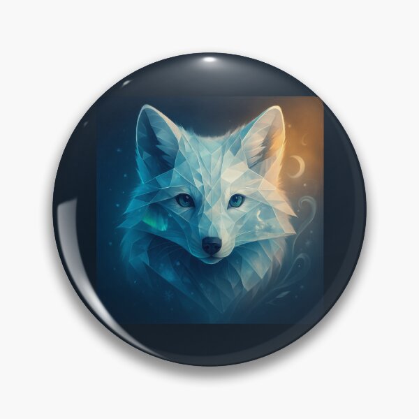 Item preview, Arctic Wolf Art – Arctic Spirit in Crystal Geometry designed and sold by GeoWild Designs.