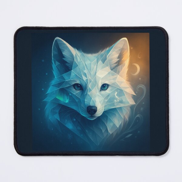 Item preview, Arctic Wolf Art – Arctic Spirit in Crystal Geometry designed and sold by GeoWild Designs.