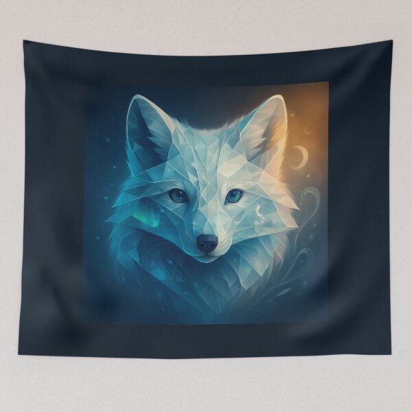 Item preview, Arctic Wolf Art – Arctic Spirit in Crystal Geometry designed and sold by GeoWild Designs.