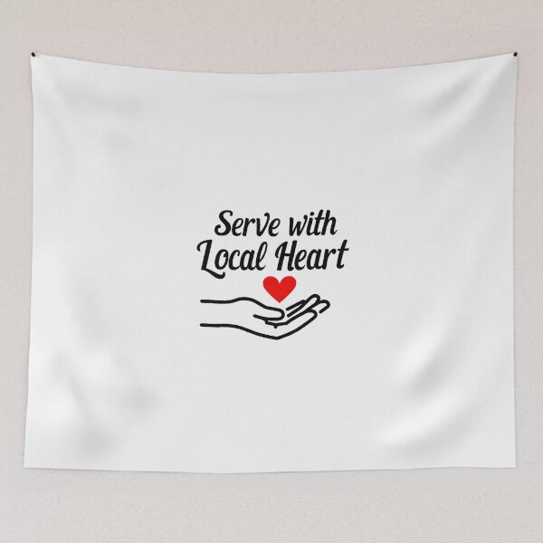 Item preview, Serve With Local Heart Shirt – Volunteer Community Service Local Charity Design designed and sold by Vajid Designs .