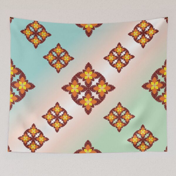 Item preview, Exquisite Crimson Thai Silk Embroidery Pattern designed and sold by OIL Pattern Design .