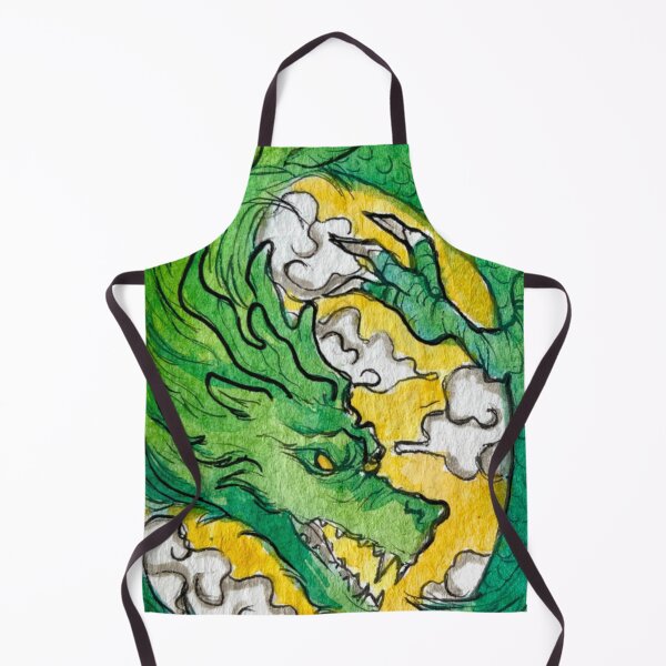 Item preview, Green Dragon in Clouds designed and sold by starbunnykawaii.