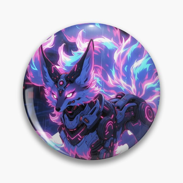 Item preview, Cyberpunk Kitsune Fox - Japanese Mythology Future Art designed and sold by Ink Dynasty.