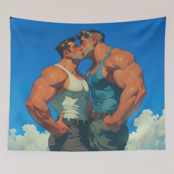 Item preview, Retro Kissing Couple 1 designed and sold by ChanningsPinups.