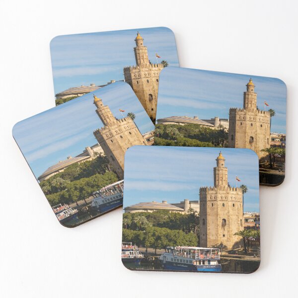 Item preview, Torre del Oro Seville Spain – Golden Hour Riverfront Architecture Photography designed and sold by Stuart Chard Photography.
