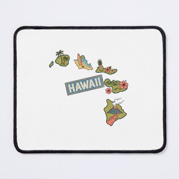 Item preview, Hawaii Illustrated Map – Retro State Regions & Landmarks designed and sold by Paper Drip.