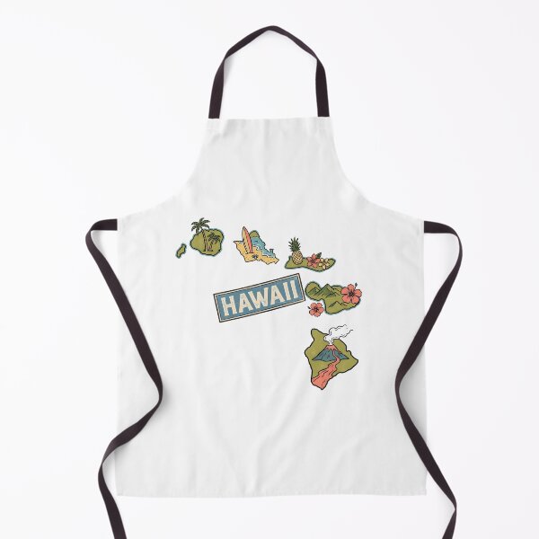Item preview,  Hawaii Illustrated Map – Retro State Regions & Landmarks designed and sold by Paper Drip.