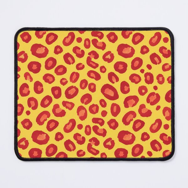 Item preview, Red Spot Leopard Seamless Pattern, Yellow Background Animal Print Hand Drawn Autumn Texture designed and sold by MS Pod Studio.