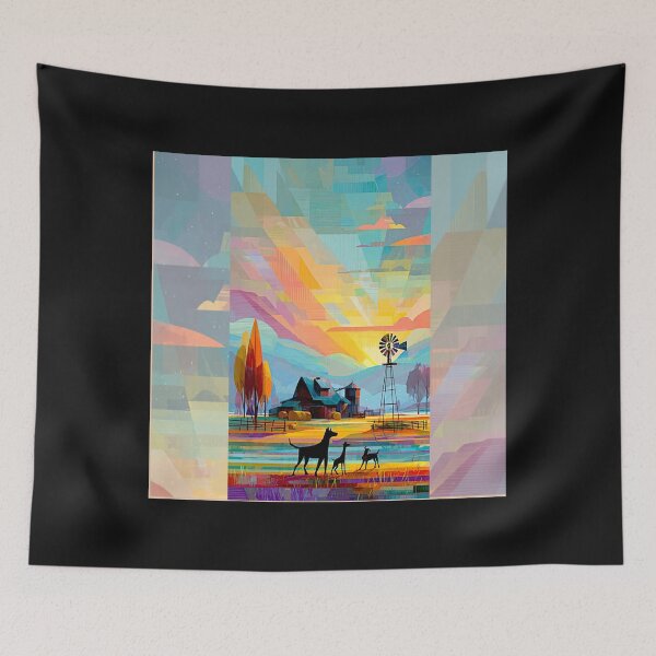 Item preview, Colorado Farm Sunrise – Vibrant Rural Landscape#5 designed and sold by Helios Be. Lavsh.