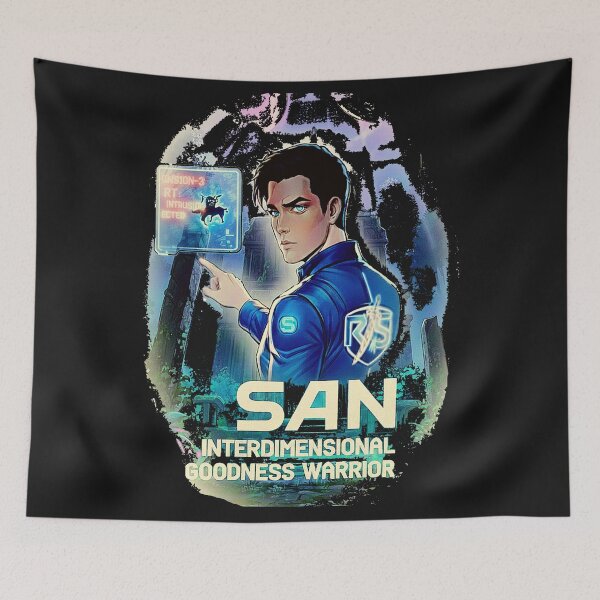 Item preview, San: Interdimensional Goodness Warrior - Sci-Fi Hero Art designed and sold by RS-Globalist-.