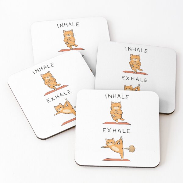 Item preview, Playful Cat Yoga Illustration Artwork designed and sold by doodledat.