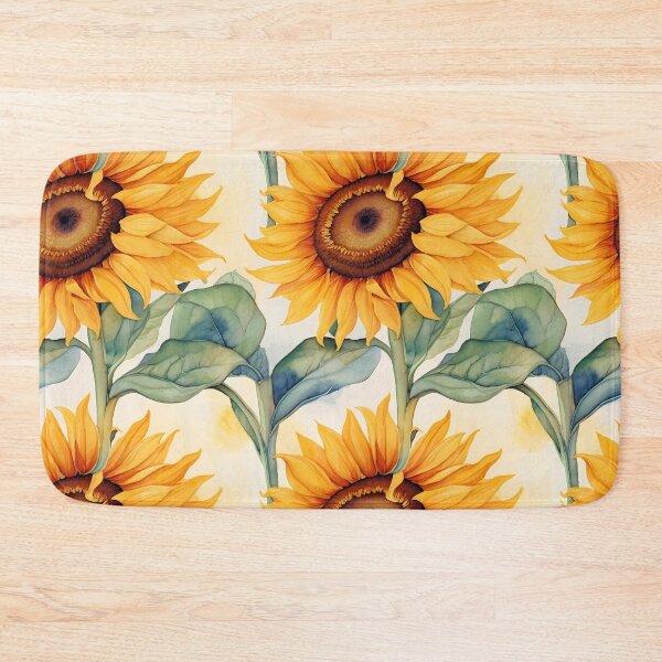 Item preview,  Sunflower Sunshine Watercolor Seamless Pattern – Botanical Floral Repeat designed and sold by sana designer.