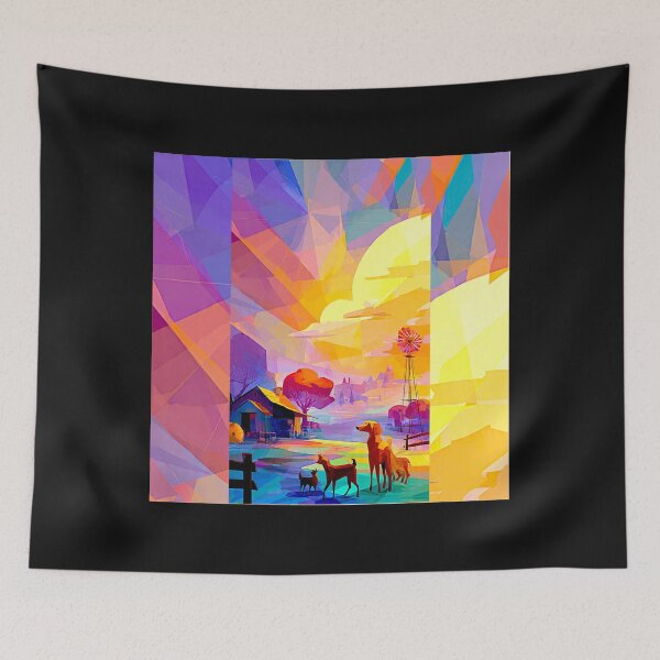 Item preview, Colorado Farm Sunrise – Vibrant Rural Landscape#6 designed and sold by Helios Be. Lavsh.