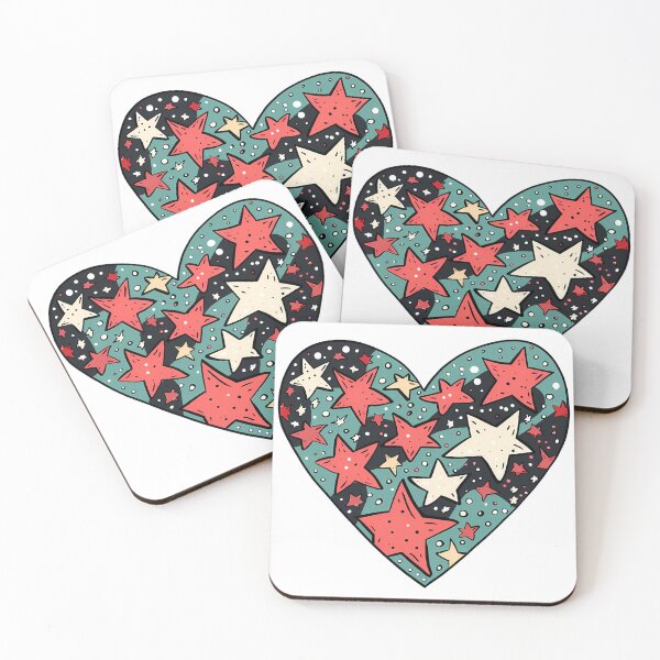 Item preview, Star-Filled Heart Saint Valentine's Day - Cute Kawaii Cosmic Love Art Print designed and sold by DesignArtist.ia.