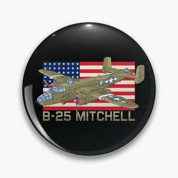 Item preview, B-25 Mitchell Bomber Plane Patriotic WW2 48 Star USA Flag designed and sold by MilitaryMart.